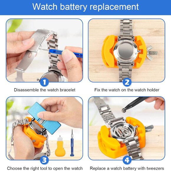 Watch Repair Kit, for Watch Battery Replacement & Watch Link Removal - Picture 3 of 6